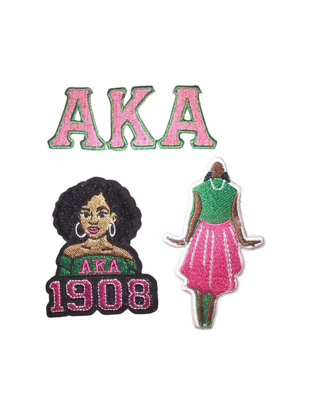 AKA Sorority Iron on patch Alpha Kappa Alpha 3pc